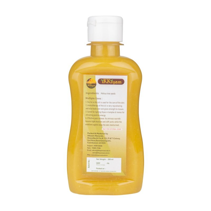 ikkiyam Mahua oil | iluppai oil 180ml PURE quality - Image 2