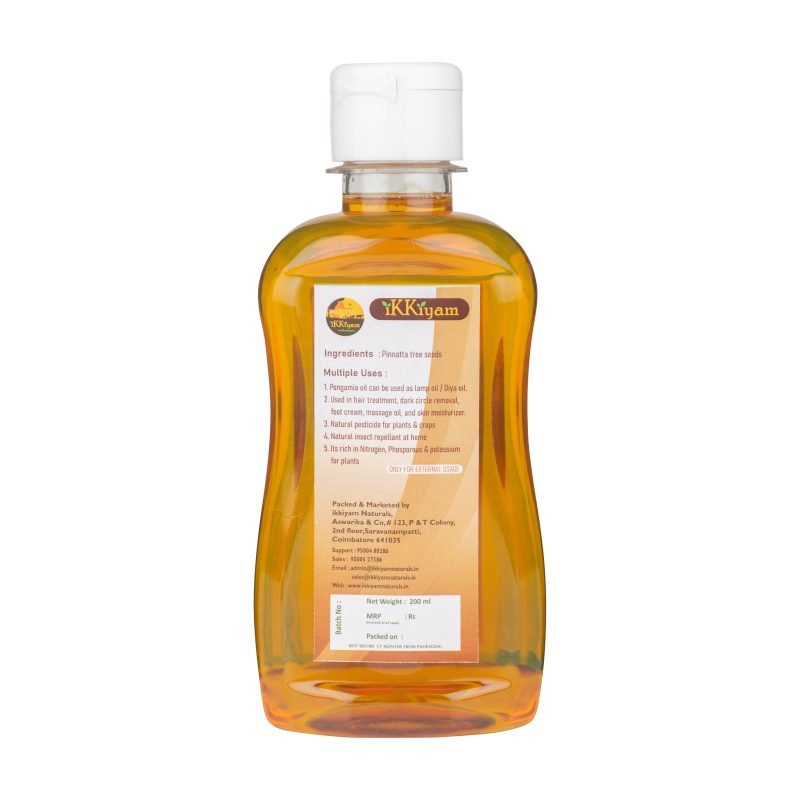 ikkiyam Pongamia seed Oil | Punga oil | Karanja oil | pure from nature 180ml - Image 2