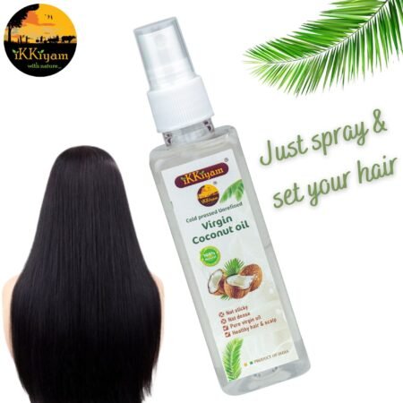 Virgin coconut oil spray bottle natural beauty