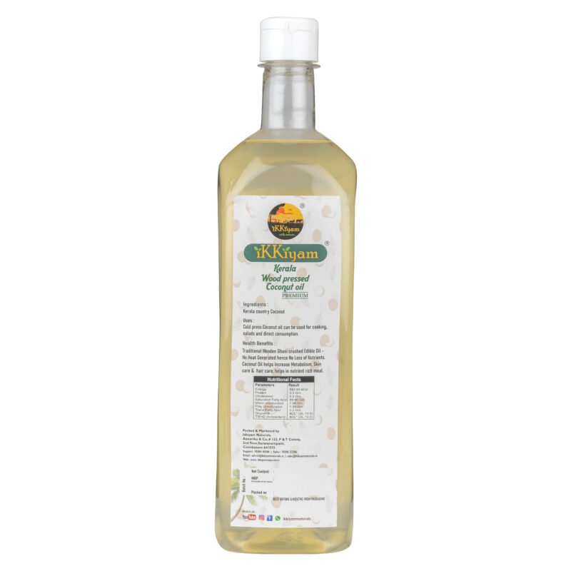 Kerala Wood pressed Coconut oil 1 Litre | Country copra from Kerala - Image 3