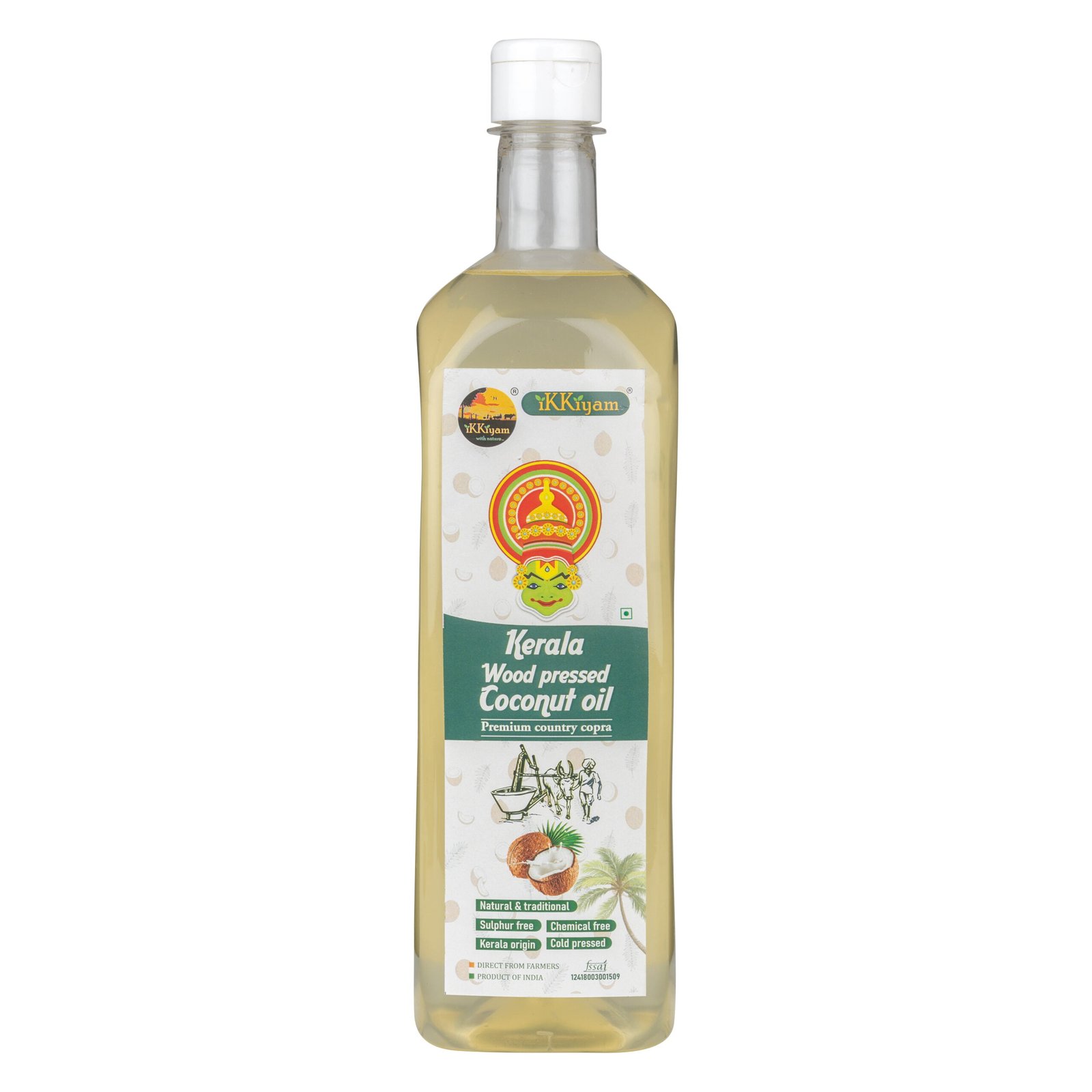 Kerala Wood pressed Coconut oil 1 Litre | Country copra from Kerala