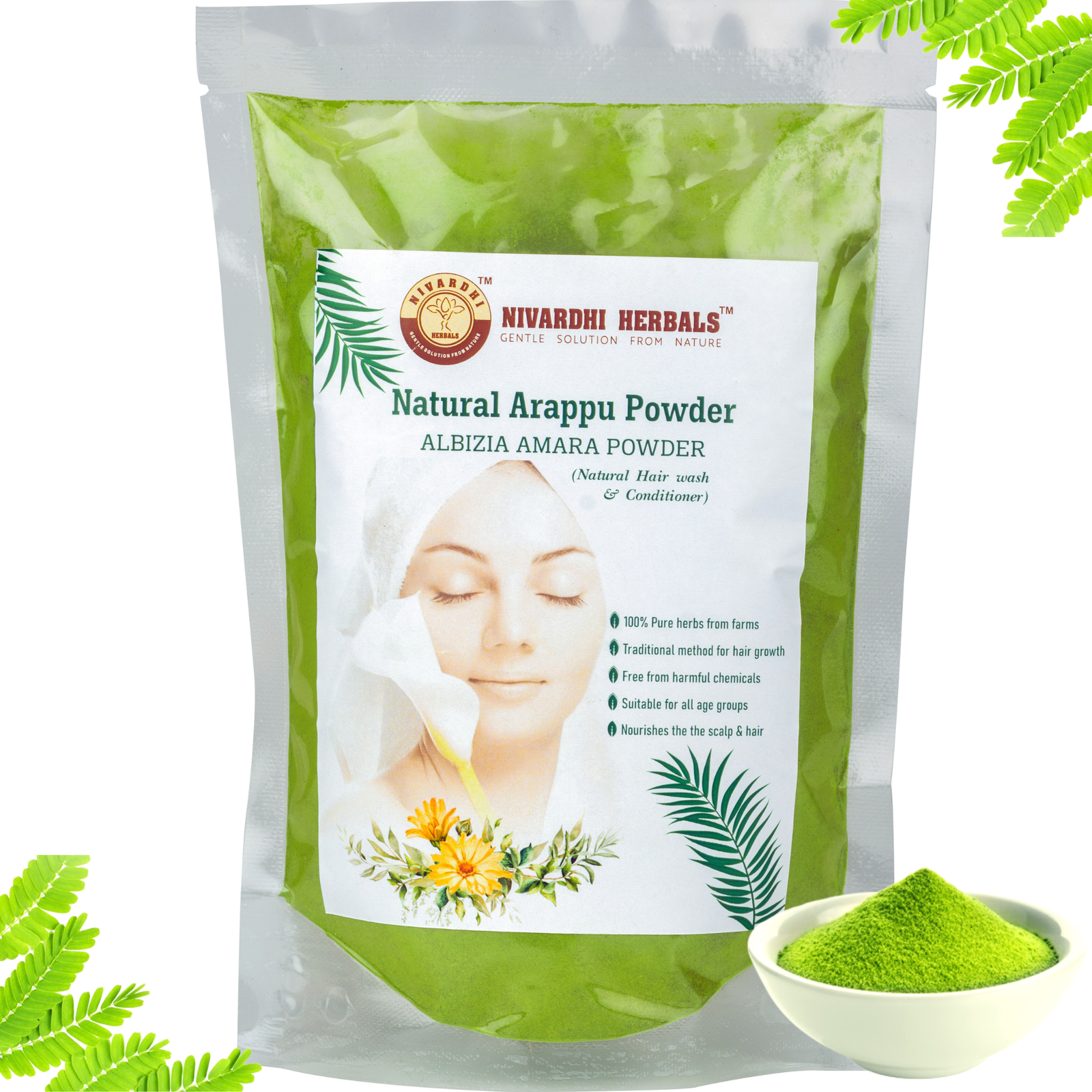 Nivardhi Herbals Natural Arappu powder | Albizia Amara 1KG