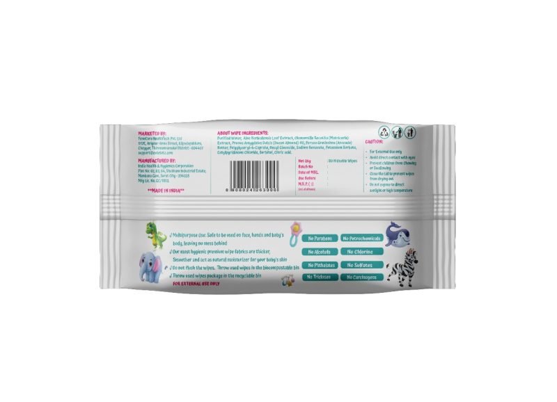 Plant based Green Seal™ Certified Fragrance Free Baby Wet Wipes - Image 10