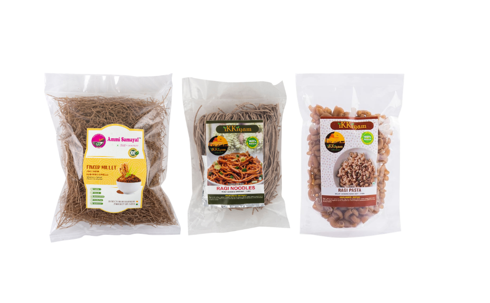 Ragi noodles pasta vermicelli healthy millet combo pack